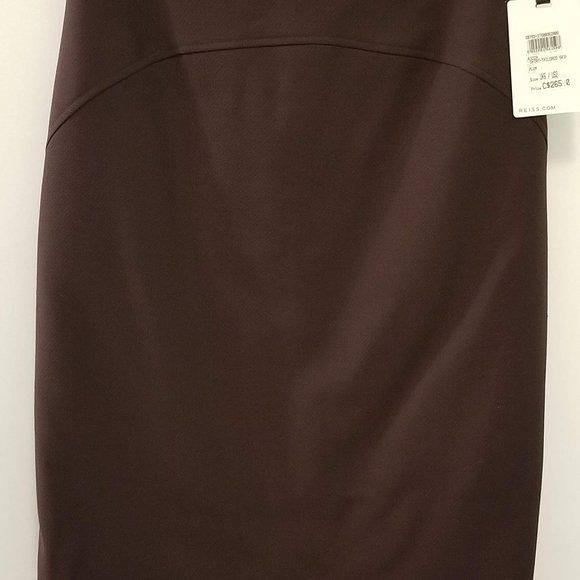 NWT REISS Ricca Wool Pencil Skirt Plum 2 - Picture 5 of 8
